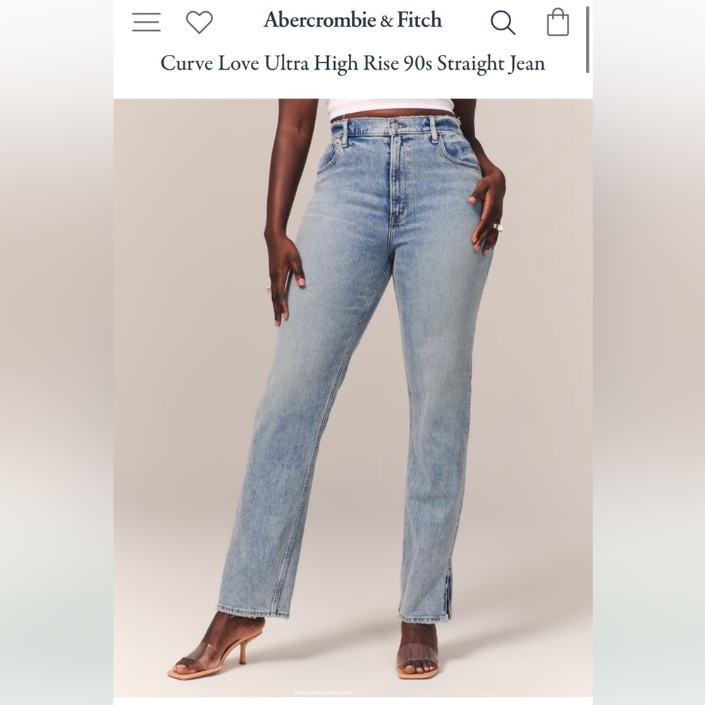 Abercrombie curve love ultra high rise 90s straight